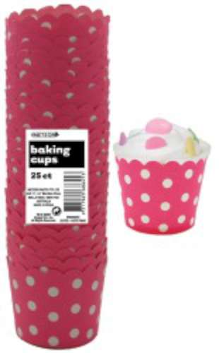 Baking Cups - Pink Dots - Click Image to Close